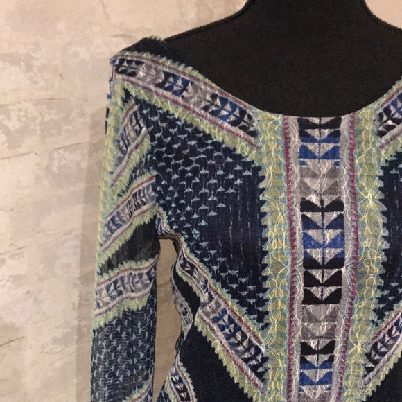 Navy printed shift dress - Picture 3 of 3